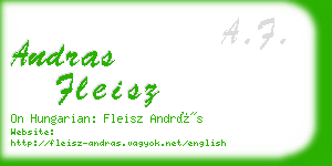 andras fleisz business card